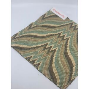 Brunschwig & Fils Agni Bargello Texture-Aqua/Taupe Viscose/Cotton Blend‎ Fabric